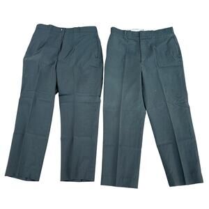 Pair (2) US Army Green Pants 36R / 36S Wool Tropical AG-344 Type I Class 3